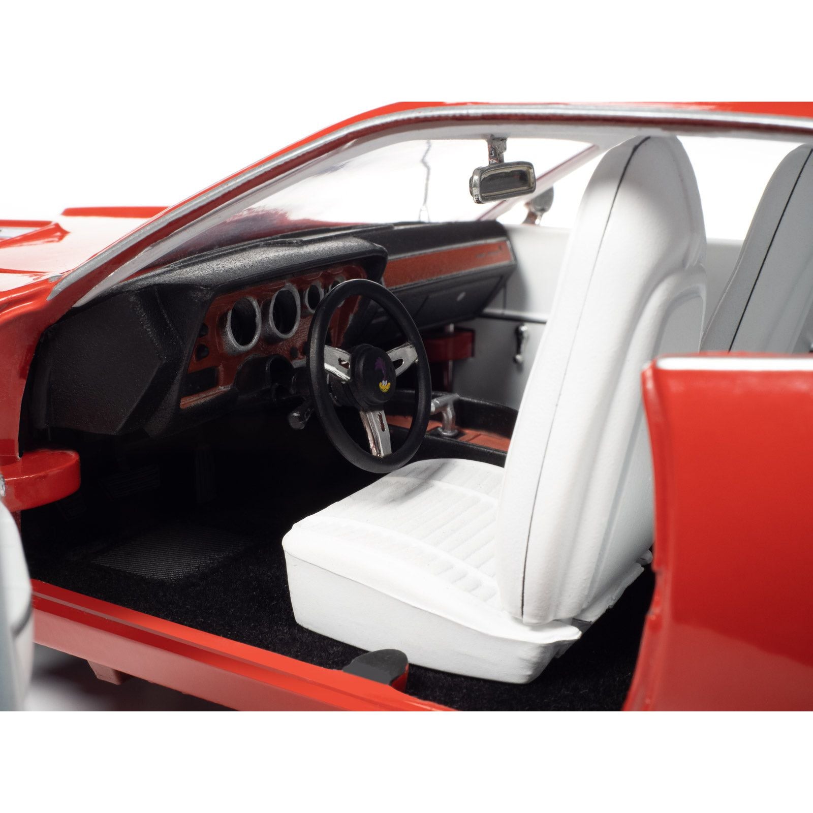 1972 Plymouth Road Runner GTX Rallye Red with White Stripes and Interior "American Muscle" Series 1/18 Diecast Model Car by Auto World - Autoworld - ModelCars.com