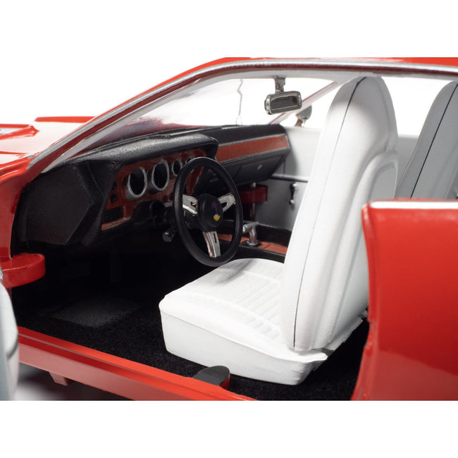 1972 Plymouth Road Runner GTX Rallye Red with White Stripes and Interior "American Muscle" Series 1/18 Diecast Model Car by Auto World - Autoworld - ModelCars.com