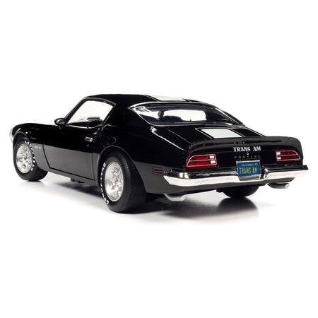 1972 Pontiac Firebird T/A Trans Am Starlight Black with White Stripes "Class of 1972" "American Muscle" Series 1/18 Diecast Model Car by Auto World - Autoworld - ModelCars.com