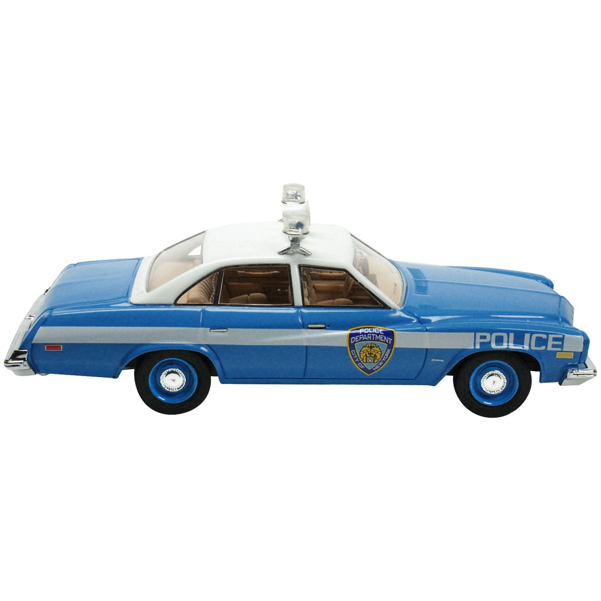 1974 Buick Century Police Blue and White NYPD (New York City Police Department) Limited Edition to 333 pieces Worldwide 1/43 Model Car by Goldvarg Collection - Goldvarg Collection - ModelCars.com