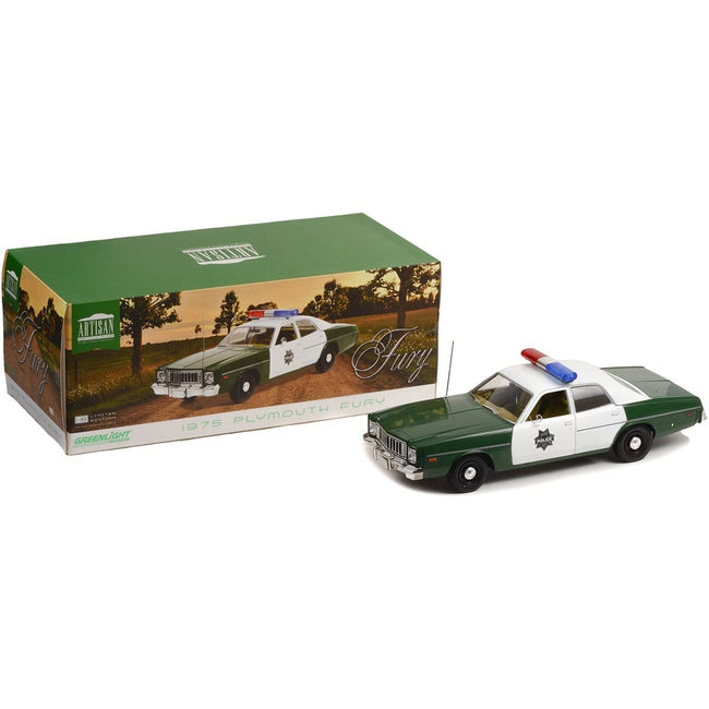1975 Plymouth Fury Green and White "Capitol City Police" 1/18 Diecast Model Car by Greenlight - Greenlight - ModelCars.com