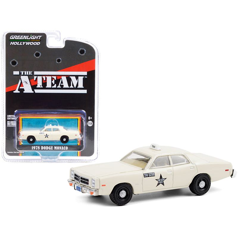 1978 Dodge Monaco Taxi Cream "Lone Star Cab Co." "The A - Team" (1983 - 1987) TV Series "Hollywood Special Edition" 1/64 Diecast Model Car by Greenlight - Greenlight - ModelCars.com