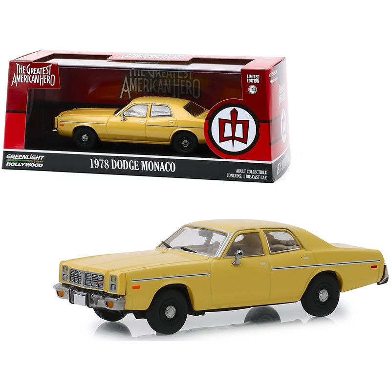 1978 Dodge Monaco Yellow "The Greatest American Hero" (1981 - 1983) TV Series 1/43 Diecast Model Car by Greenlight - Greenlight - ModelCars.com
