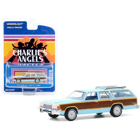 1979 Ford LTD Country Squire Light Blue with Wood Grain Paneling "Charlie's Angels" (1976 - 1981) TV Series "Hollywood Series" Release 29 1/64 Diecast Model Car by Greenlight - Greenlight - ModelCars.com