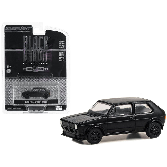 1980 Volkswagen Rabbit Widebody "Black Bandit" Series 28 1/64 Diecast Model Car by Greenlight - Greenlight - ModelCars.com