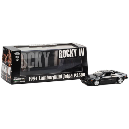 1984 Lamborghini Jalpa P3500 Black "Rocky IV" (1985) Movie "Hollywood" Series 1/43 Diecast Model Car by Greenlight - Greenlight - ModelCars.com