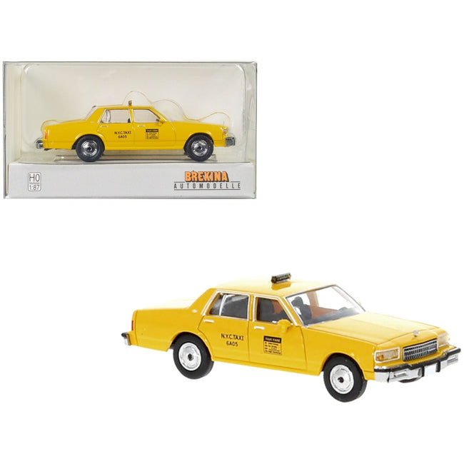 1987 Chevrolet Caprice Taxi Yellow "New York City Taxi" 1/87 (HO) Scale Model Car by Brekina - Brekina - ModelCars.com