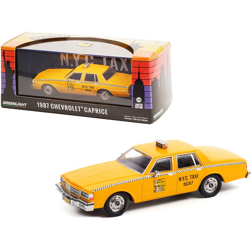 1987 Chevrolet Caprice Yellow "N.Y.C. Taxi" (New York City) 1/43 Diecast Model Car by Greenlight - Greenlight - ModelCars.com