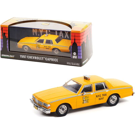 1987 Chevrolet Caprice Yellow "N.Y.C. Taxi" (New York City) 1/43 Diecast Model Car by Greenlight - Greenlight - ModelCars.com