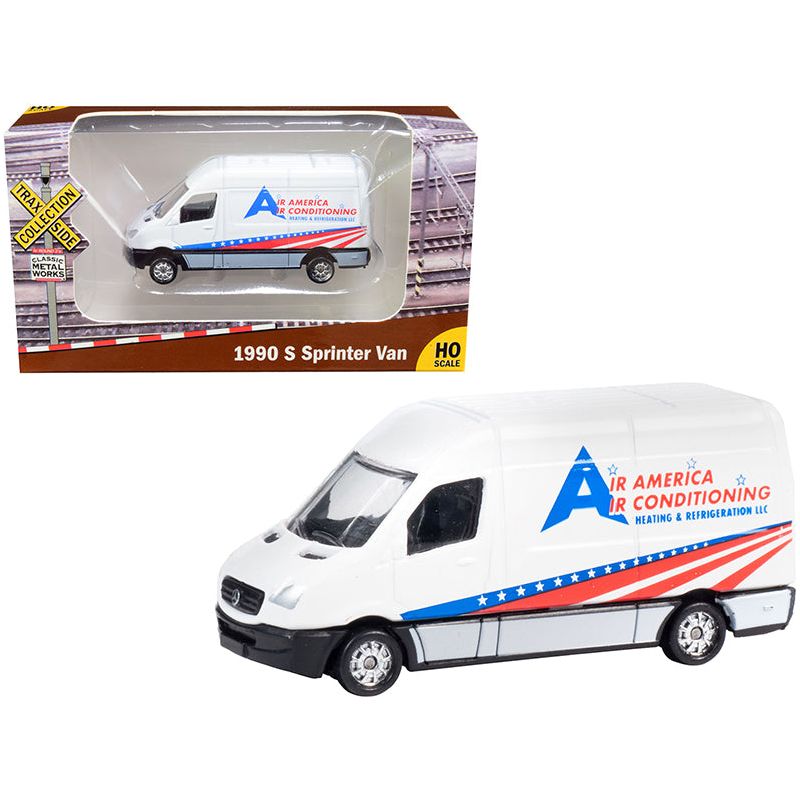 1990 Mercedes Benz Sprinter Van White "Air America Air Conditioning Heating & Refrigeration LLC" "TraxSide Collection" 1/87 (HO) Scale Diecast Model by Classic Metal Works - Classic Metal Works - ModelCars.com