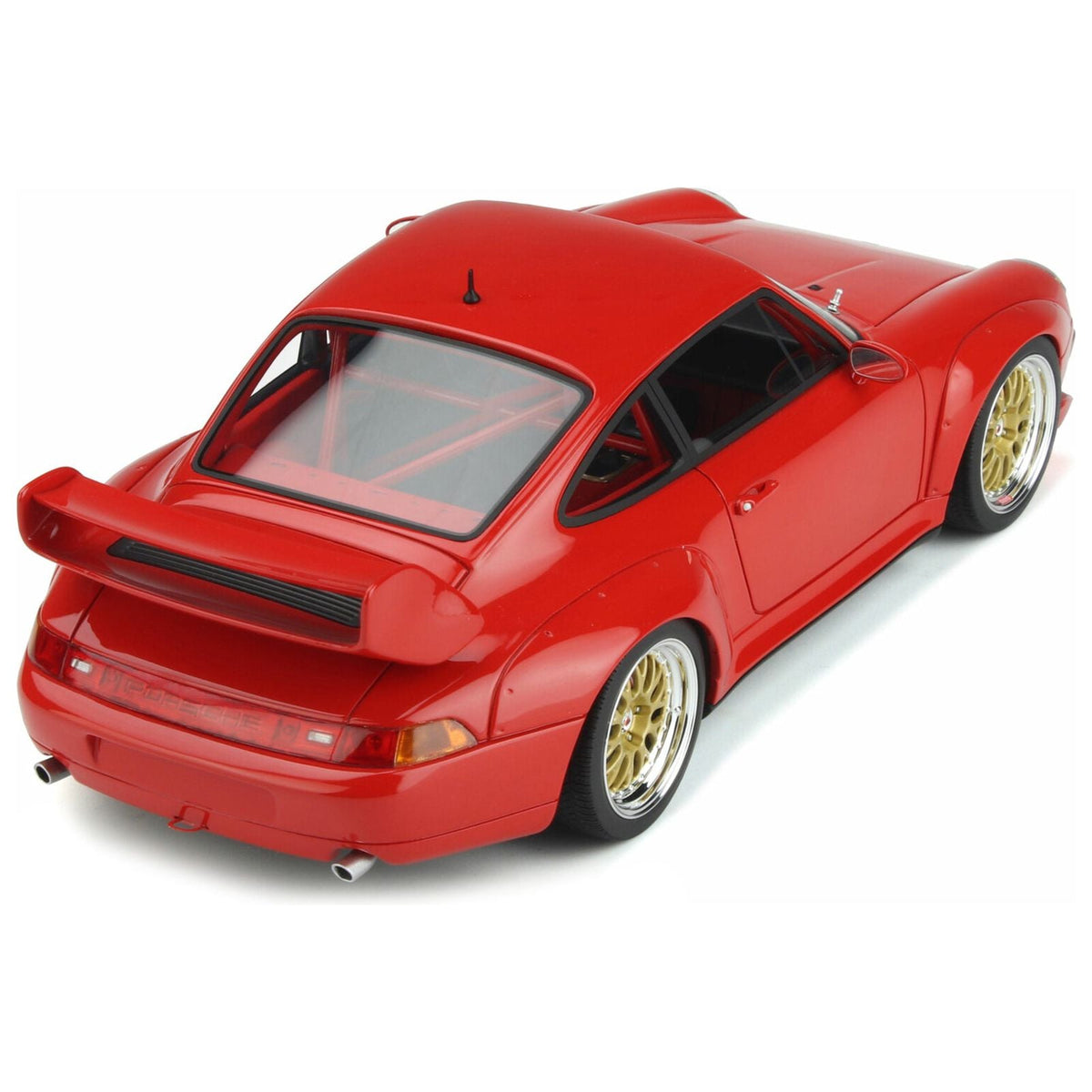 1996 Porsche 911 (993) 3.8 RSR Guards Red with Gold Wheels 1/18 Model Car by GT Spirit - GT Spirit - ModelCars.com