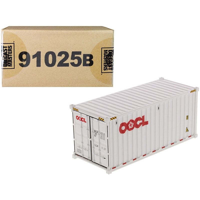 20' Dry Goods Sea Container "OOCL" White "Transport Series" 1/50 Model by Diecast Masters - Diecast Masters - ModelCars.com