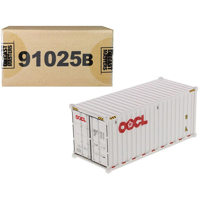 20' Dry Goods Sea Container "OOCL" White "Transport Series" 1/50 Model by Diecast Masters - Diecast Masters - ModelCars.com