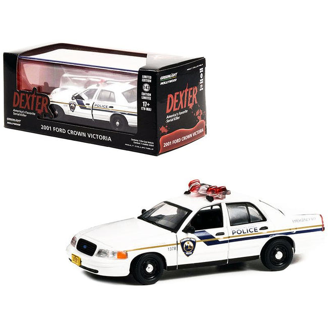 2001 Ford Crown Victoria Police Interceptor White "Pembroke Pines Police" "Dexter" (2006 - 2013) TV Series 1/43 Diecast Model Car by Greenlight - Greenlight - ModelCars.com