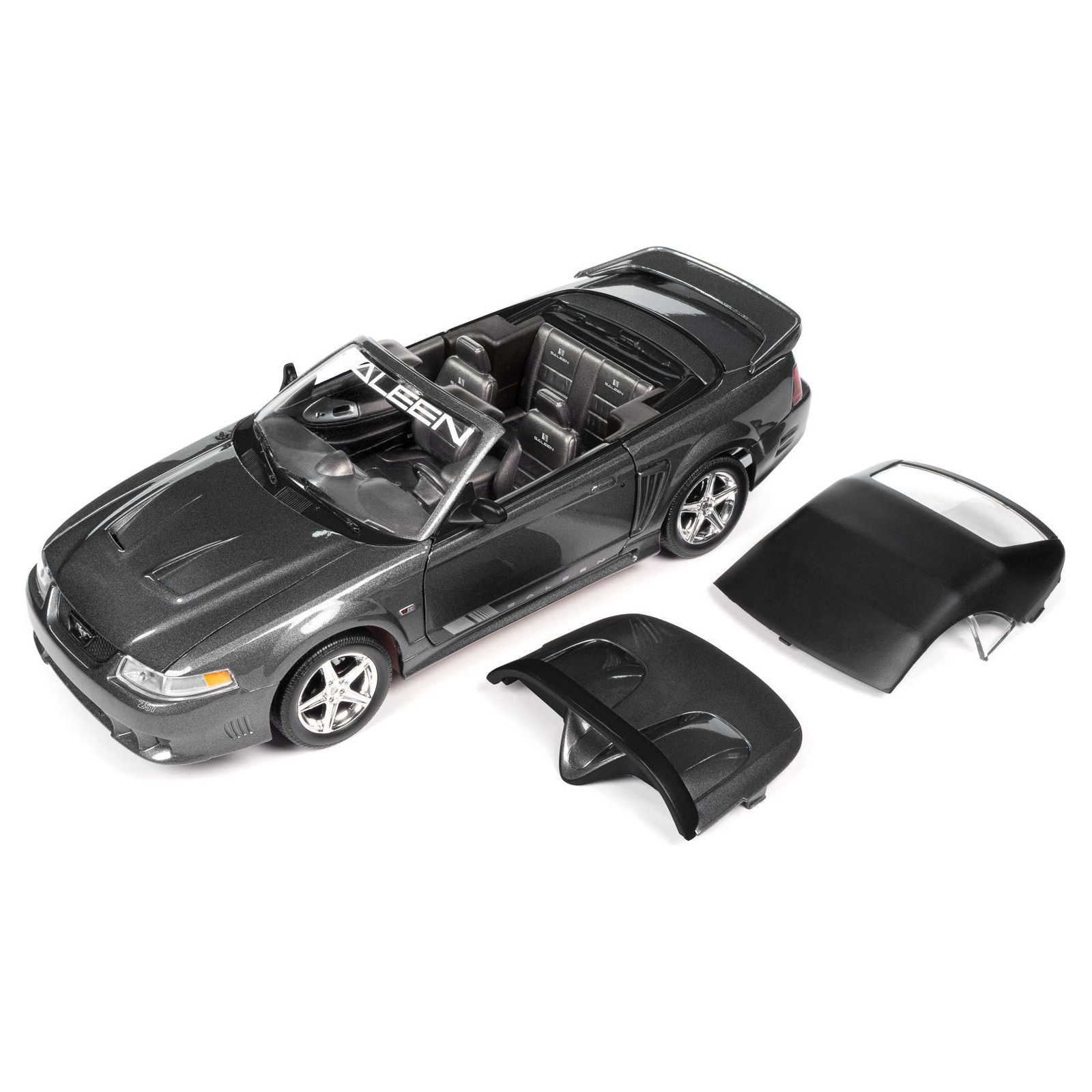 2003 Ford Mustang Saleen S281 SC Speedster Dark Shadow Gray Metallic "American Muscle" Series 1/18 Diecast Model Car by Auto World - Autoworld - ModelCars.com