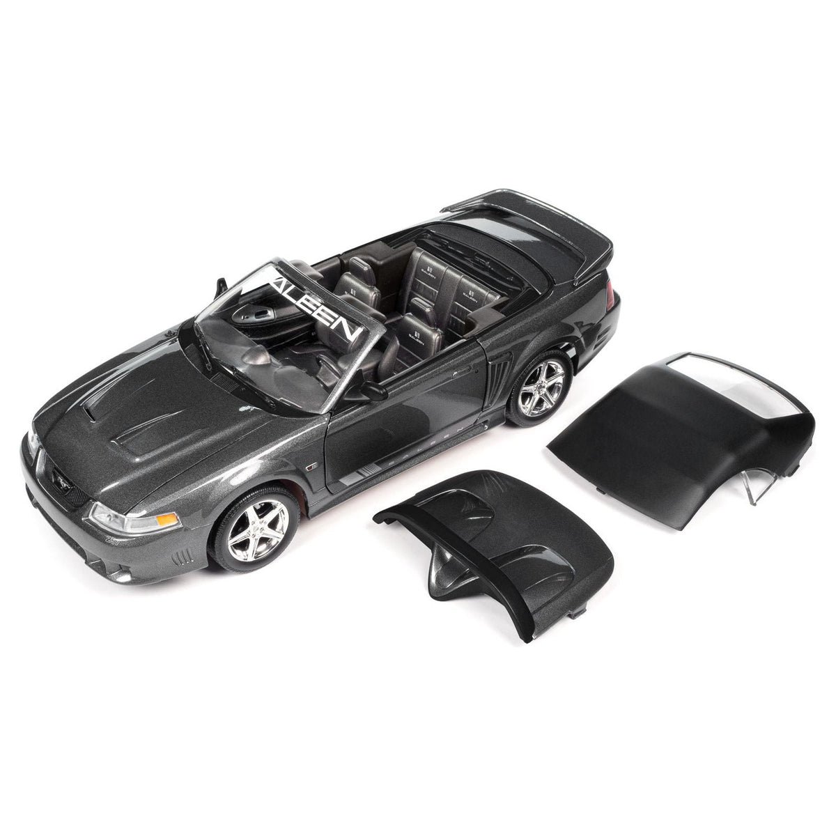 2003 Ford Mustang Saleen S281 SC Speedster Dark Shadow Gray Metallic "American Muscle" Series 1/18 Diecast Model Car by Auto World-Autoworld-ModelCars.com