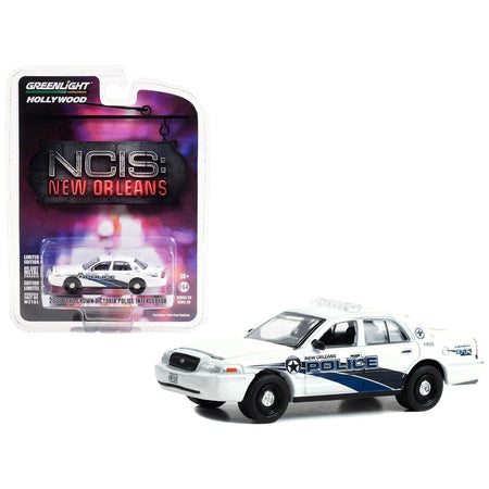 2006 Ford Crown Victoria Police Interceptor White "New Orleans Police" "NCIS: New Orleans" (2014 - 2021) TV Series "Hollywood Series" Release 39 1/64 Diecast Model Car by Greenlight - Greenlight - ModelCars.com