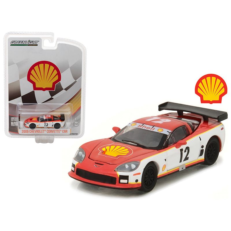 2009 Chevrolet Corvette C6R Shell Oil Hobby Exclusive 1/64 Diecast Model Car by Greenlight-Greenlight-ModelCars.com