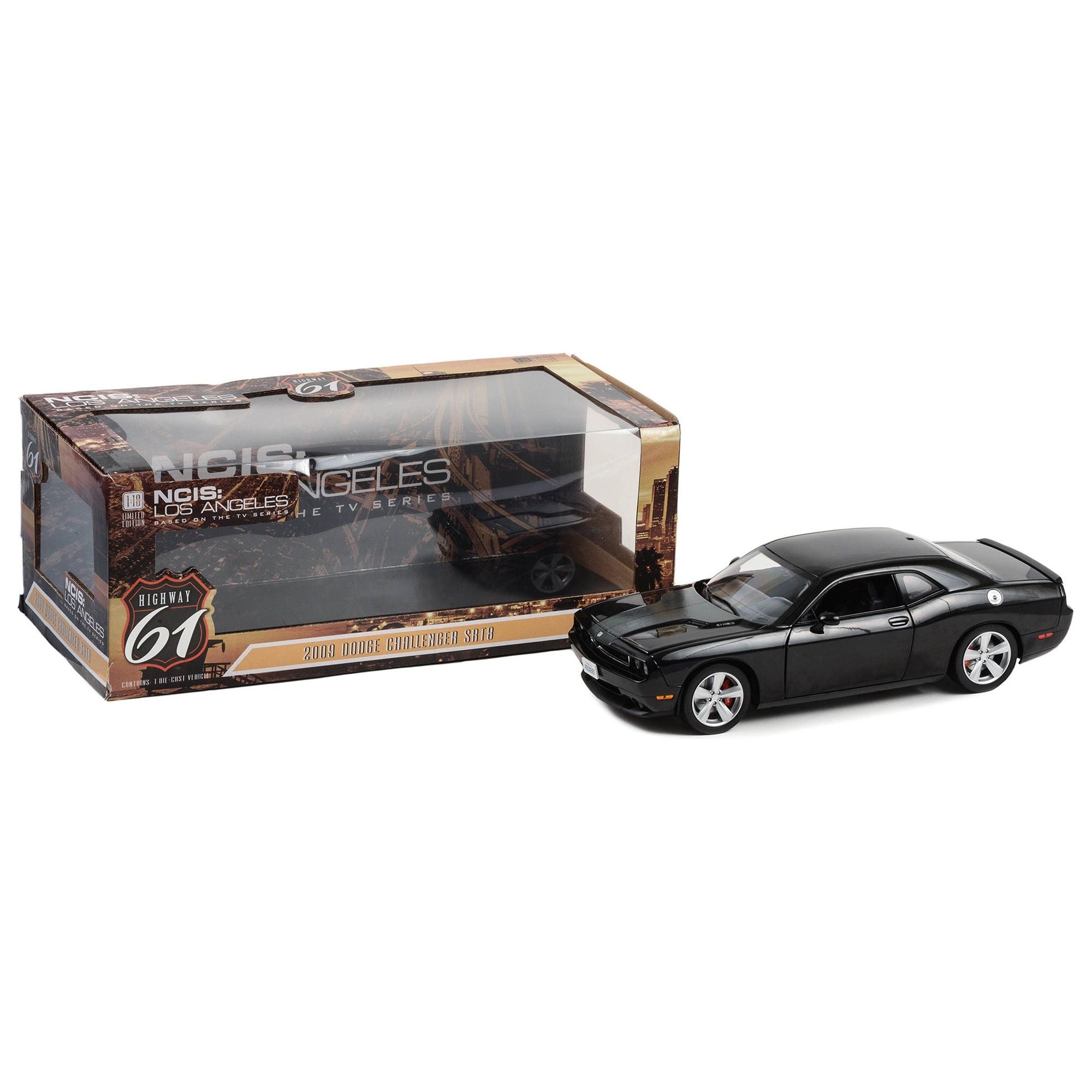 2009 Dodge Challenger SRT8 Brilliant Black "NCIS: Los Angeles" (2009 - Current) TV Series 1/18 Diecast Model Car by Highway 61 - Highway 61 - ModelCars.com