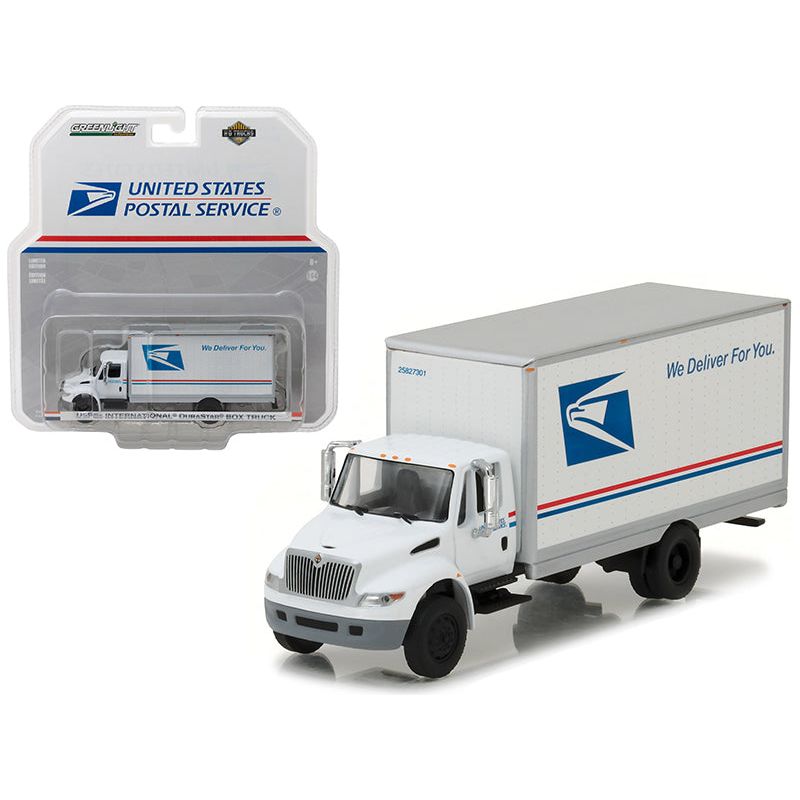 2013 International Durastar Box Truck "United States Postal Service" (USPS) "H.D. Trucks" Series 9 1/64 Diecast Model by Greenlight-Greenlight-ModelCars.com