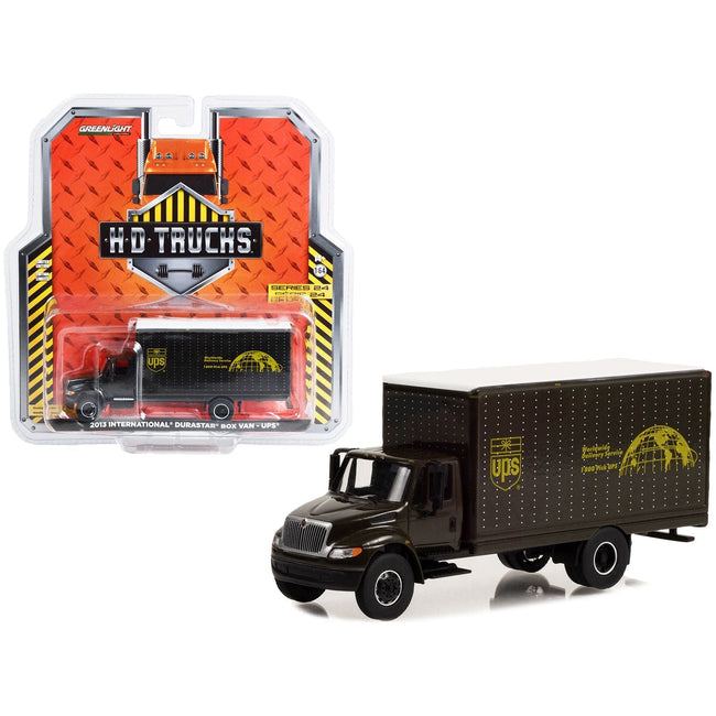2013 International Durastar Box Van "UPS (United Parcel Service) Worldwide Delivery Service" "Heavy Duty H.D. Trucks" Series 24 1/64 Diecast Model Car by Greenlight-Greenlight-ModelCars.com