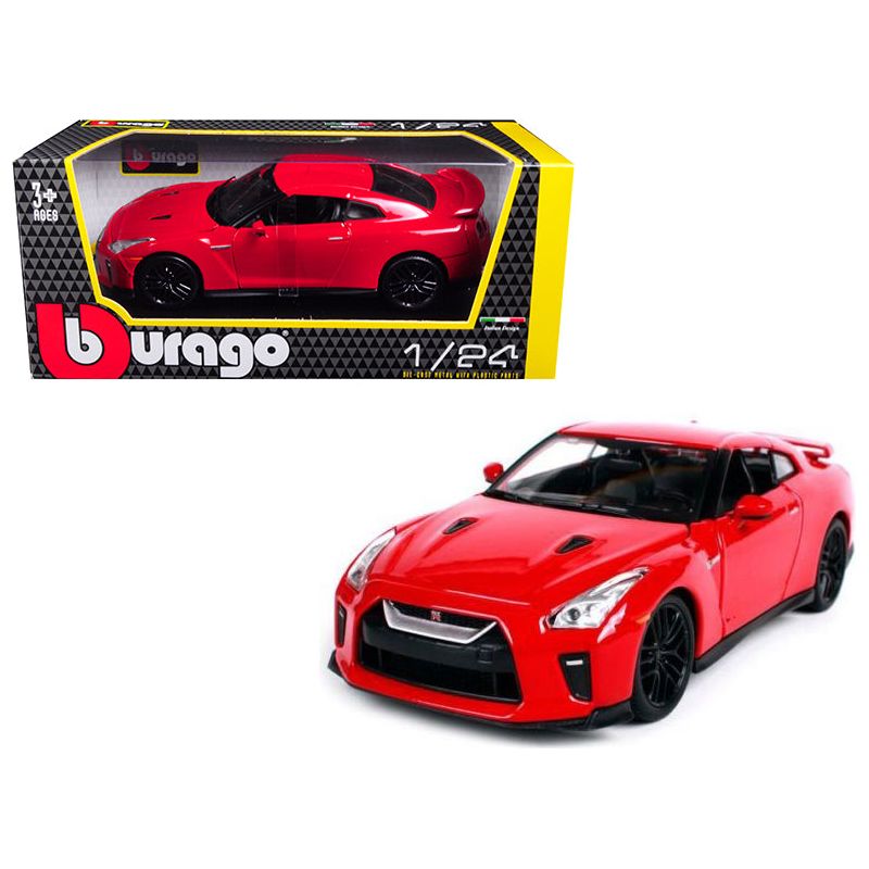 2017 Nissan GT-R R35 Red 1/24 Diecast Car Model by BBurago-Bburago-ModelCars.com