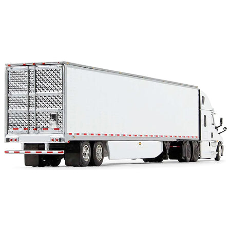 2018 Freightliner Cascadia High Roof Sleeper Cab with 53' Utility Reefer Trailer White 1/64 Diecast Model by DCP/First Gear-First Gear-ModelCars.com