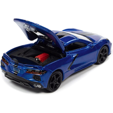 2020 Chevrolet Corvette Elkhart Lake Blue Metallic "Sports Cars" Limited Edition 1/64 Diecast Model Car by Auto World - Autoworld - ModelCars.com