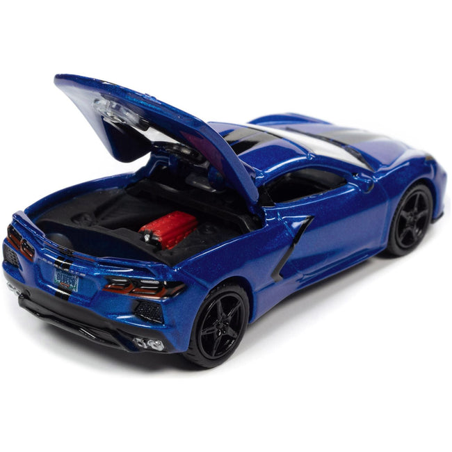 2020 Chevrolet Corvette Elkhart Lake Blue Metallic "Sports Cars" Limited Edition 1/64 Diecast Model Car by Auto World - Autoworld - ModelCars.com