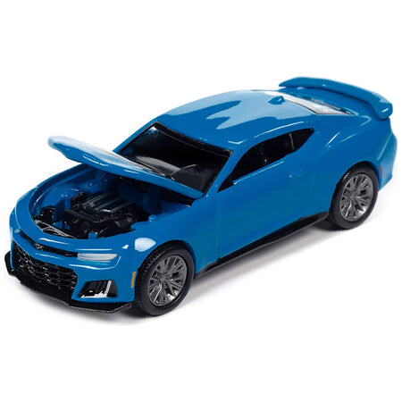 2022 Chevrolet Camaro ZL1 Rapid Blue "Modern Muscle" Limited Edition 1/64 Diecast Model Car by Auto World-Autoworld-ModelCars.com