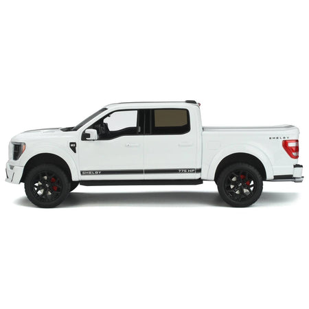 2022 Ford Shelby F - 150 Pickup Truck White with Black Stripes 1/18 Model Car by GT Spirit - GT Spirit - ModelCars.com