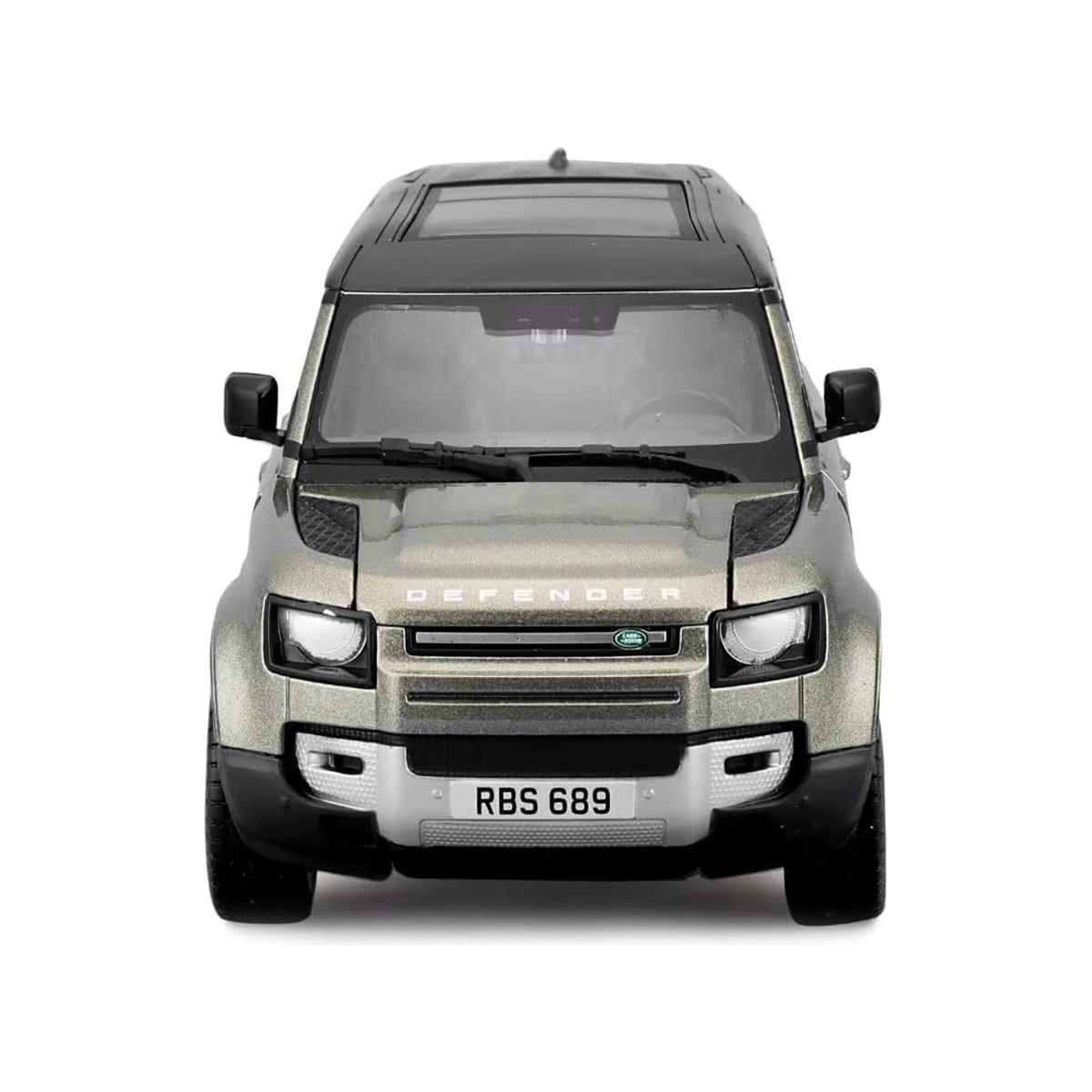 2022 Land Rover Defender 110 Green Metallic with Black Top and Sunroof 1/24 Diecast Model Car by Bburago - Bburago - ModelCars.com