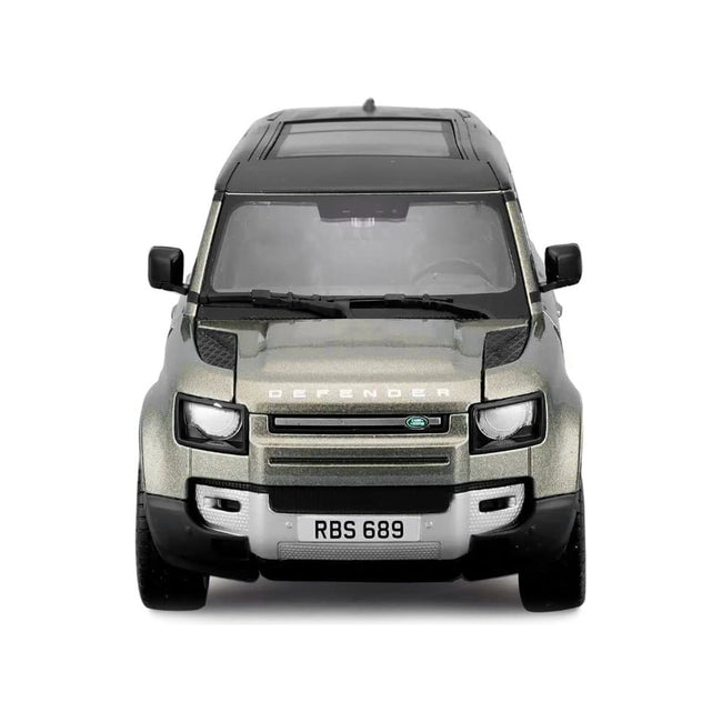 2022 Land Rover Defender 110 Green Metallic with Black Top and Sunroof 1/24 Diecast Model Car by Bburago - Bburago - ModelCars.com