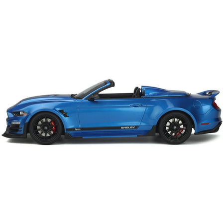 2022 Shelby Super Snake Speedster Convertible Blue Metallic with Black Stripes 1/18 Model Car by GT Spirit - GT Spirit - ModelCars.com