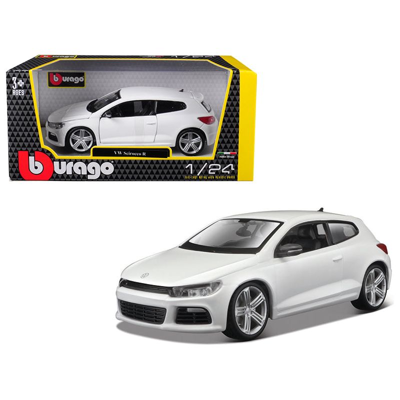 Volkswagen Scirocco R White 1/24 Diecast Model Car by Bburago