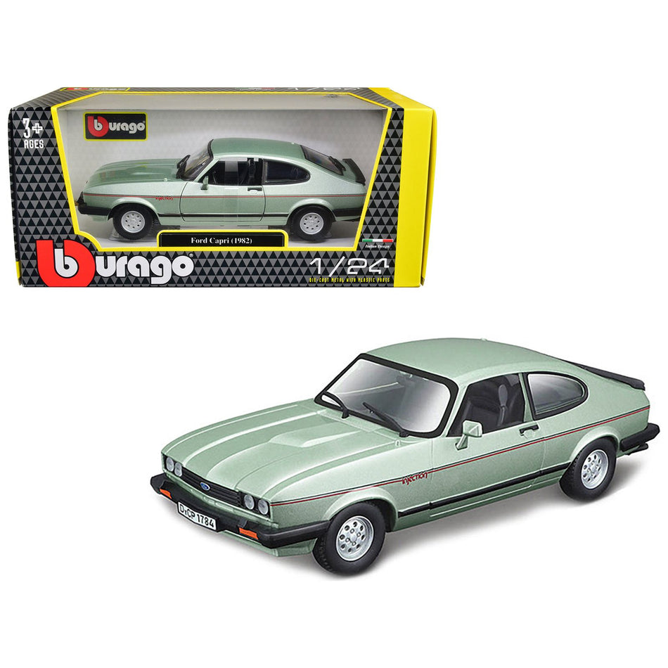 1982 Ford Capri Light Green Metallic 1/24 Diecast Model Car by Bburago