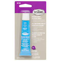 Testors NON TOXIC CEMENT Adhesive for Plastics Carded