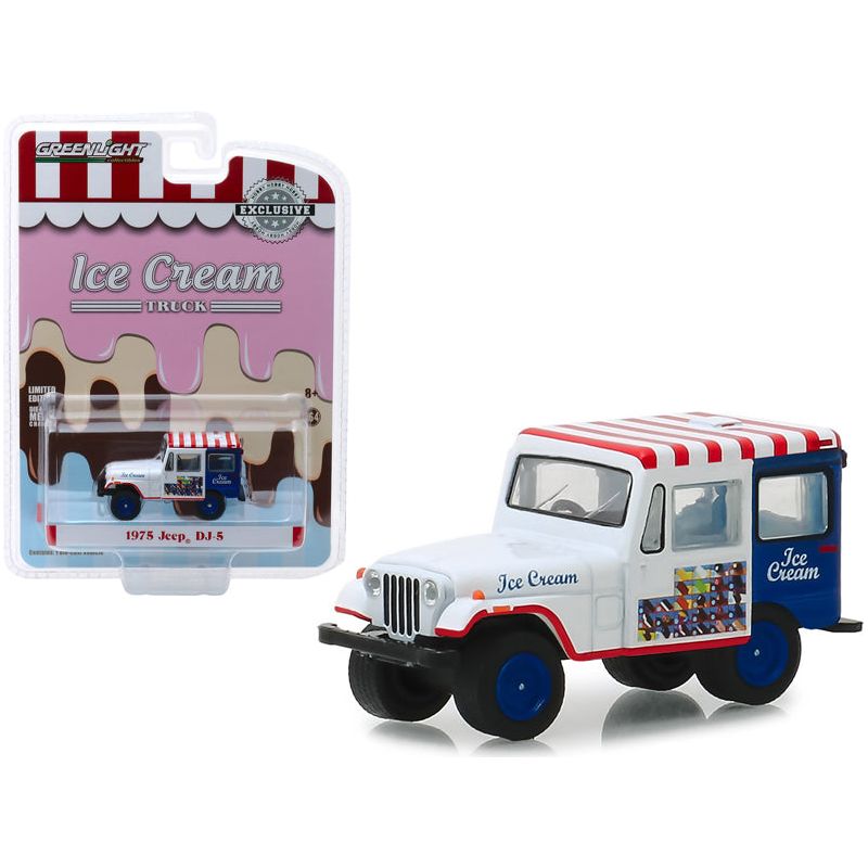 1975 Jeep DJ-5 Ice Cream Truck "Hobby Exclusive" 1/64 Diecast Model Car by Greenlight