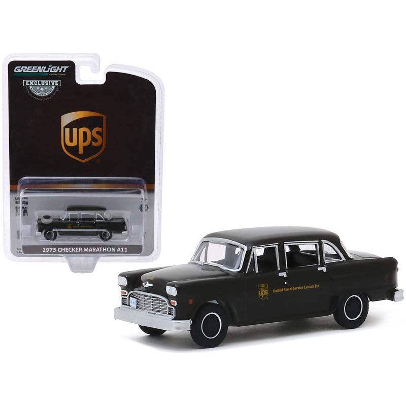 1975 Checker Marathon A11 Parcel Delivery "United Parcel Service Canada Ltd" (UPS) Dark Brown "Hobby Exclusive" 1/64 Diecast Model Car by Greenlight