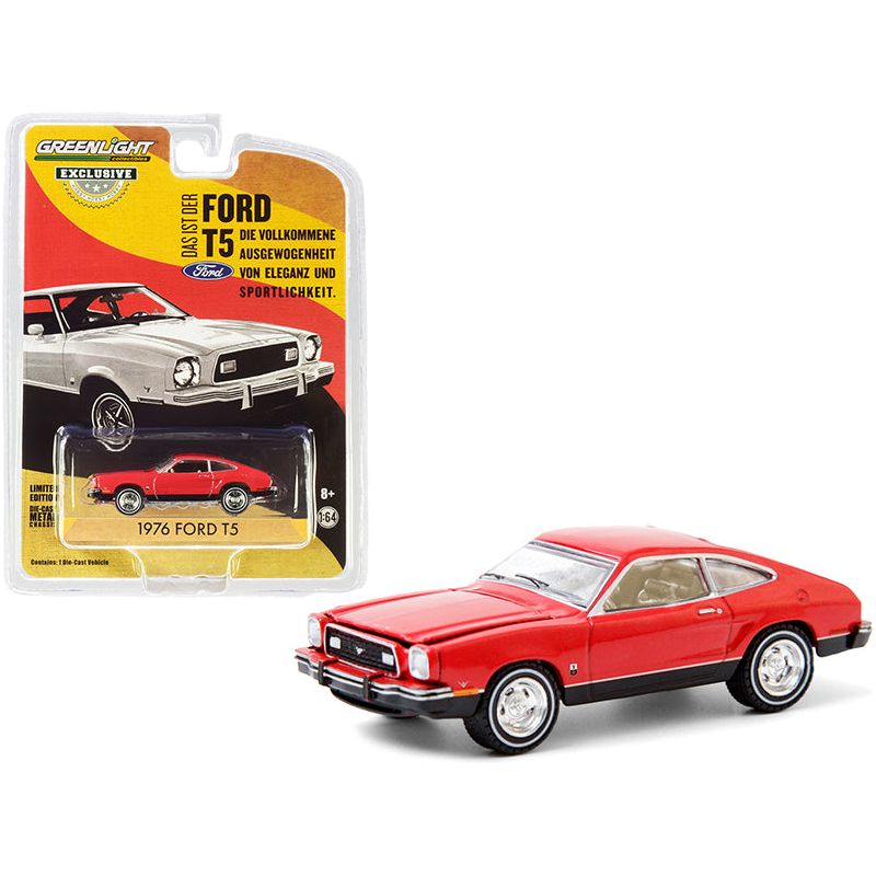 1976 Ford T5 Vermilion Red with Black Bottom "Hobby Exclusive" 1/64 Diecast Model Car by Greenlight