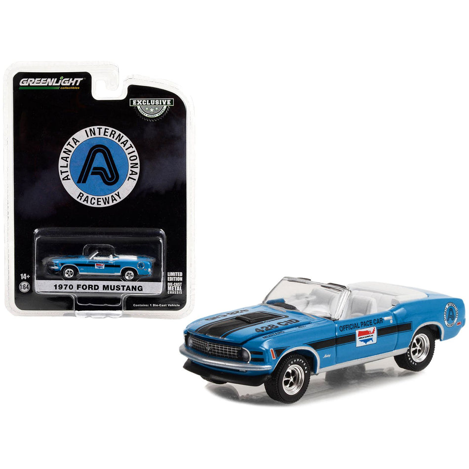 1970 Ford Mustang Mach 1 428 Cobra Jet Convertible "Atlanta International Raceway Official Pace Car" "Hobby Exclusive" Series 1/64 Diecast Model Car by Greenlight