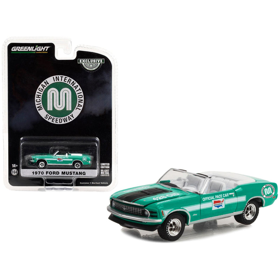 1970 Ford Mustang Mach 1 428 Cobra Jet Convertible "Michigan International Speedway Official Pace Car" "Hobby Exclusive" Series 1/64 Diecast Model Car by Greenlight