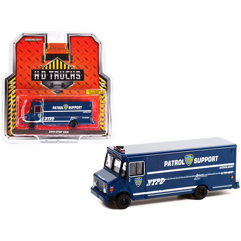 2019 Step Van Dark Blue Auxiliary Patrol Support "New York City Police Department" (NYPD) "H.D. Trucks" Series 22 1/64 Diecast Model Car by Greenlight