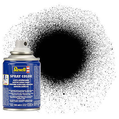 Revell Spray Color, Black, Silk, 100ml