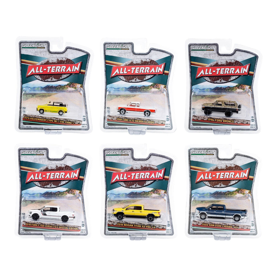 "All Terrain" Series 14 Set of 6 pieces 1/64 Diecast Model Cars by Greenlight