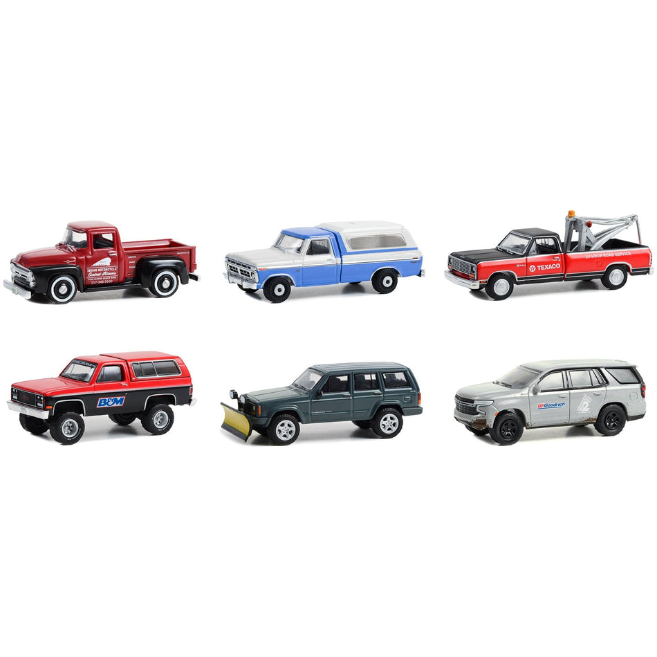 "Blue Collar Collection" Set of 6 pieces Series 12 1/64 Diecast Model Cars by Greenlight