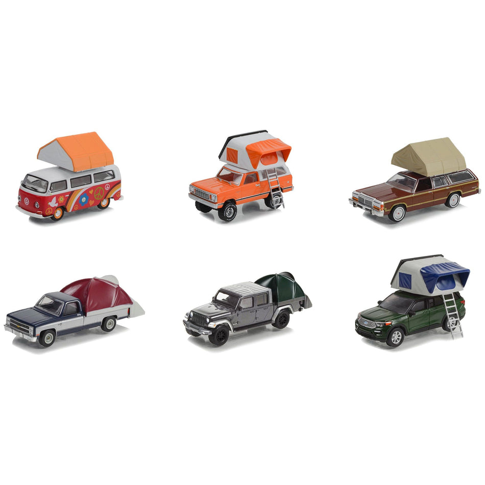 "The Great Outdoors" Set of 6 pieces Series 2 1/64 Diecast Model Cars by Greenlight