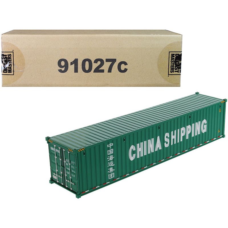 40' Dry Goods Sea Container "China Shipping" Green "Transport Series" 1/50 Model by Diecast Masters - Diecast Masters - ModelCars.com
