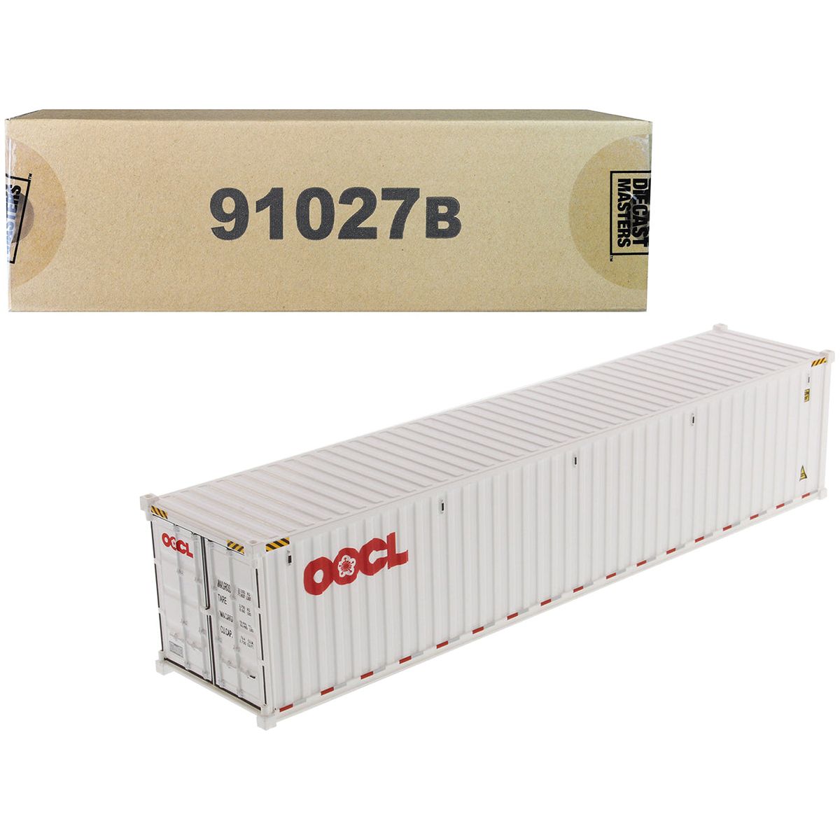 40' Dry Goods Sea Container "OOCL" White "Transport Series" 1/50 Model by Diecast Masters-Diecast Masters-ModelCars.com