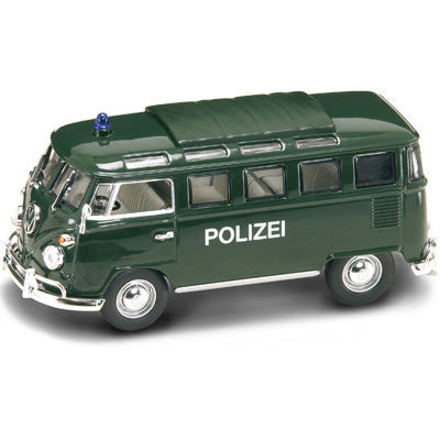 Lucky Die Cast 1:43 VW Microbus ’62 Police – Green